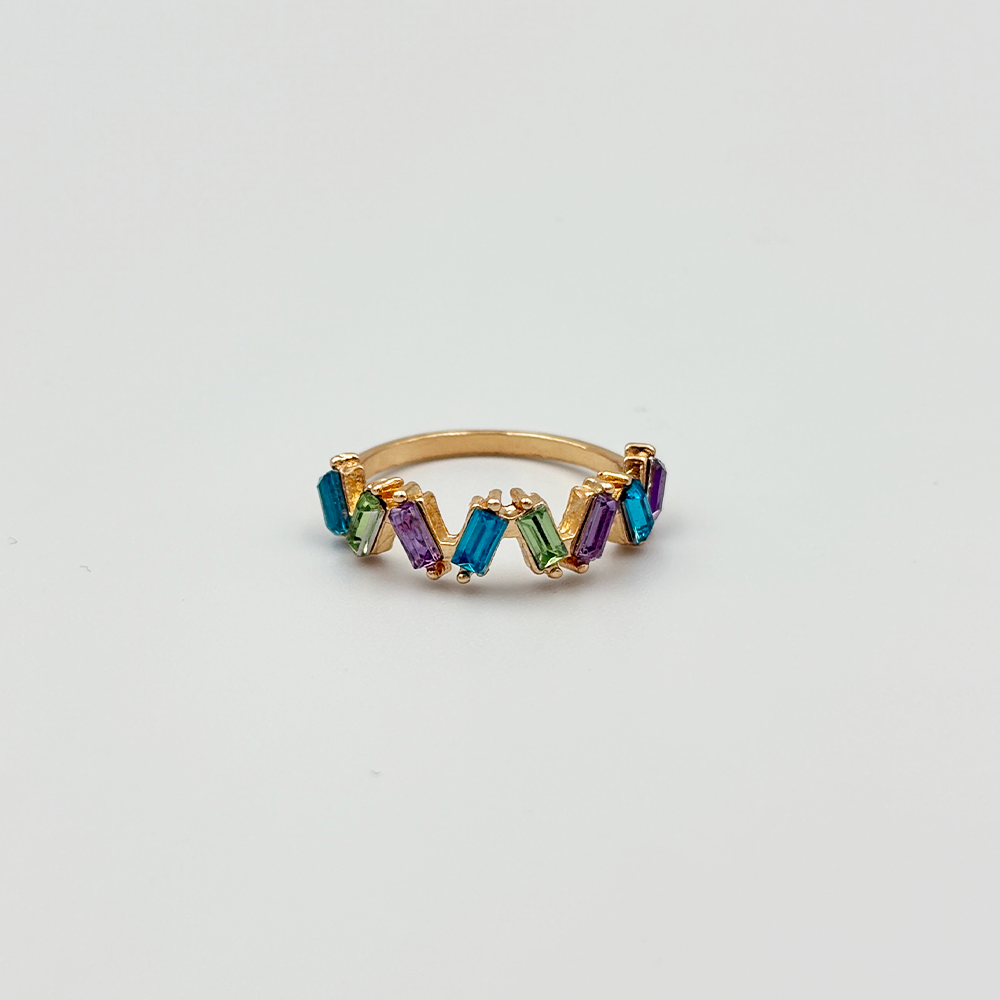 Embellish Colorful Baguette Ring MUVAYA
