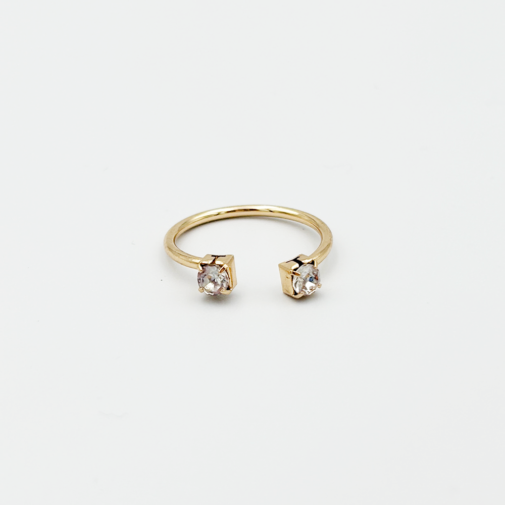 Double Stone Gold Ring MUVAYA