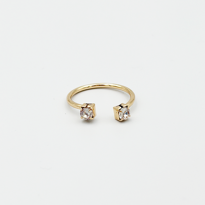 Double Stone Gold Ring MUVAYA