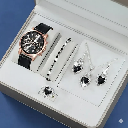 Elegant 6pcs Women’s Quartz Watch Set MUVAYA