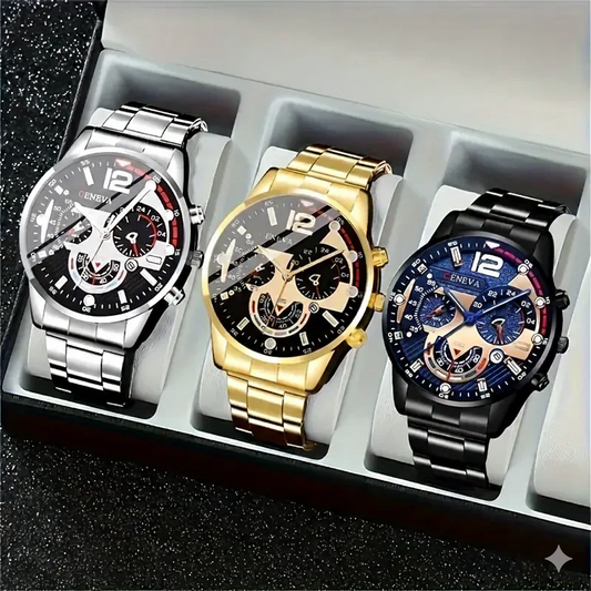 Simple Fashion Men's Steel Band Quartz Watch MUVAYA