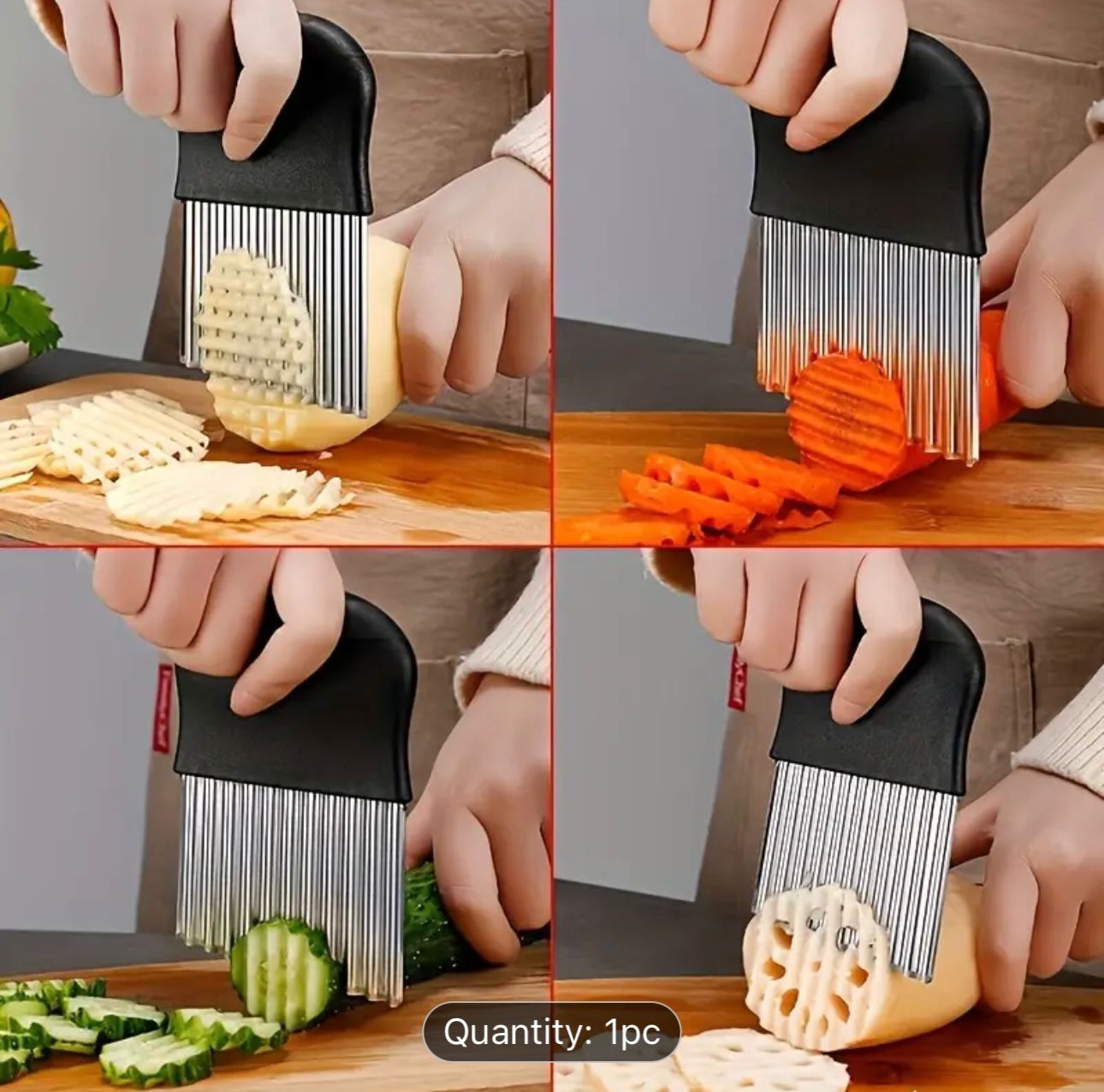 Stainless Steel Wavy Crinkle Slicer MUVAYA