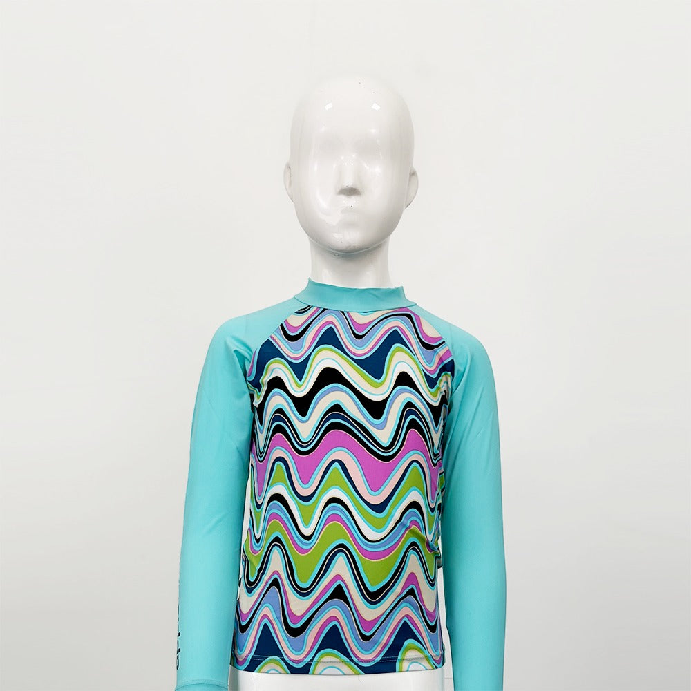 Kids' Long Sleeve Swimming Rashguard MUVAYA