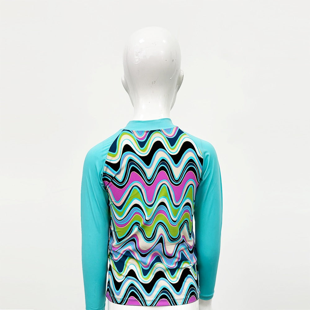 Kids' Long Sleeve Swimming Rashguard MUVAYA