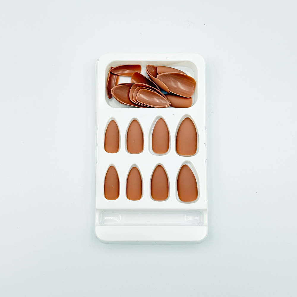 Magic Press on Nail Tips Brown MUVAYA