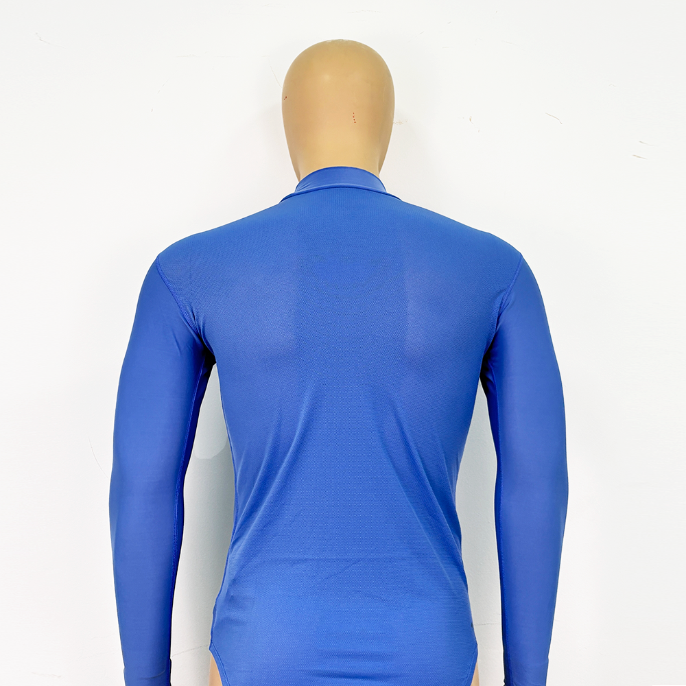 Men´s High Neck LongSleevw Back Mesh Applerind