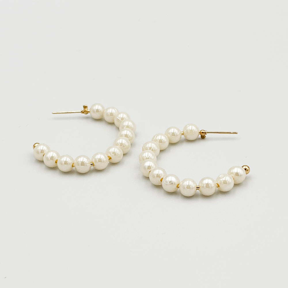 Pearl Hoop Earrings MUVAYA