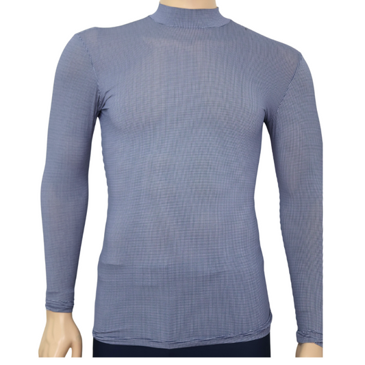 Men's HighNeck LongSleeve R Print Shirt Applerind