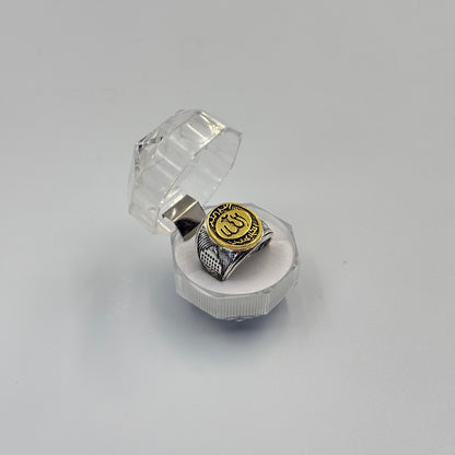 Classic Retro Geometric Patterned Punk Men'S Women'S Ring MUVAYA