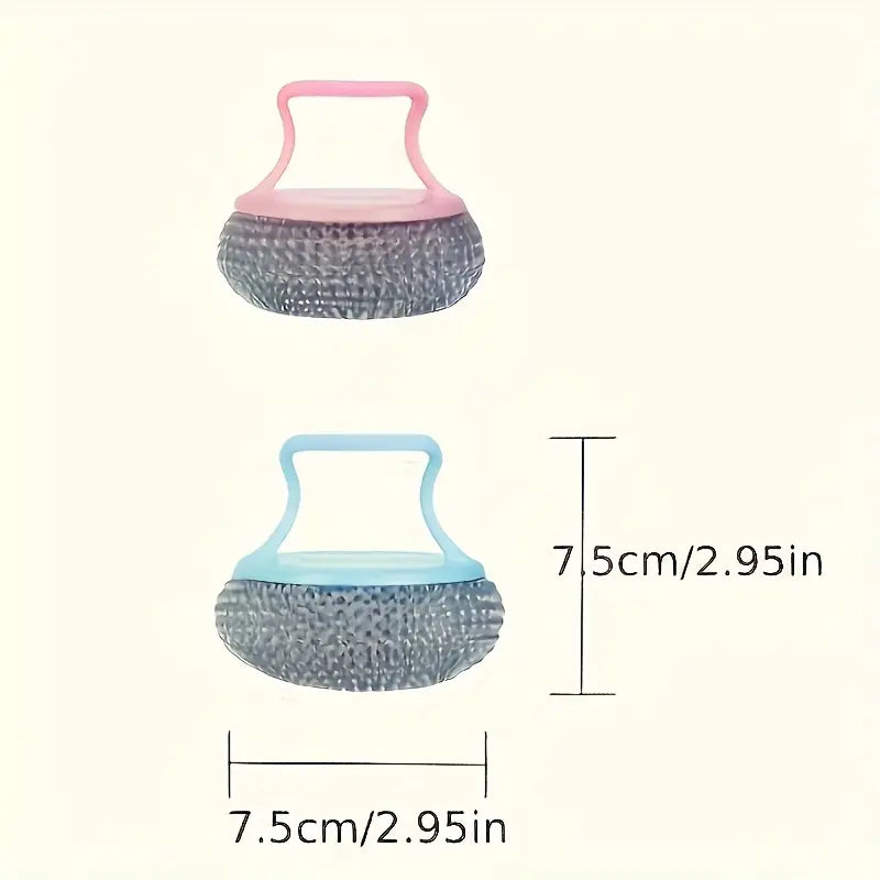 Stainless Steel Scrub Sponges with Ergonomic Handles MUVAYA