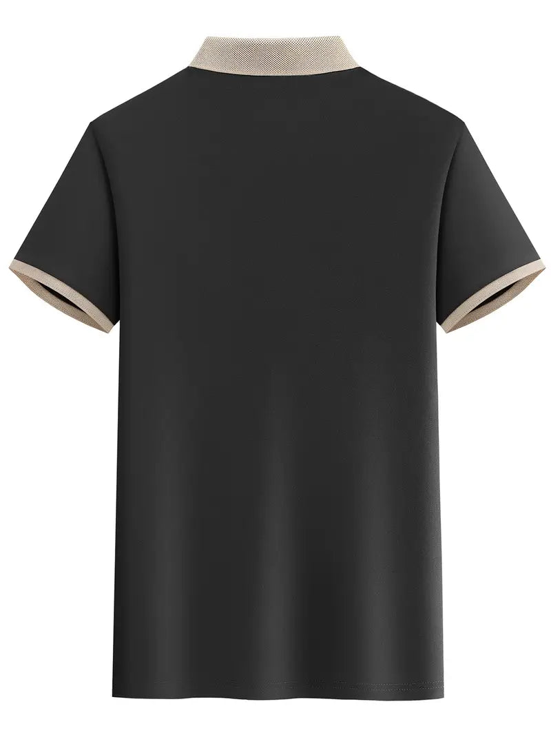 Men’s Pink & Golden Golf Tennis Shirt MUVAYA