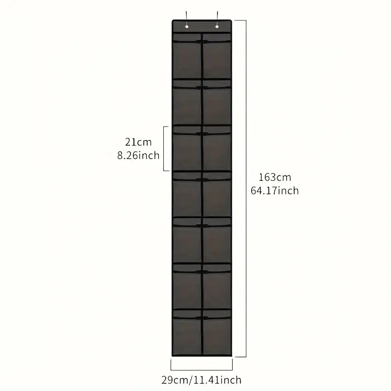 Over-the-Door Shoe Organizer with Clear Pockets MUVAYA