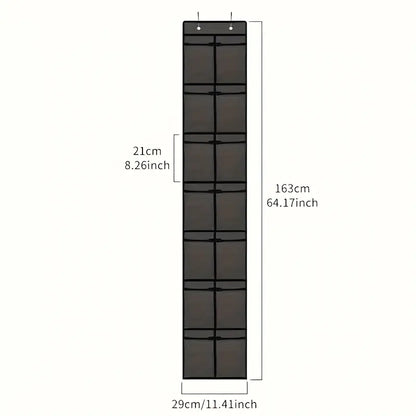 Over-the-Door Shoe Organizer with Clear Pockets MUVAYA