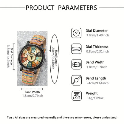 5Pcs Women’s Luxury Jewelry & Watch Set MUVAYA