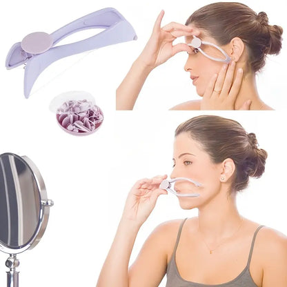Compact Mini Facial Hair Remover | Spring Thread Epilator MUVAYA