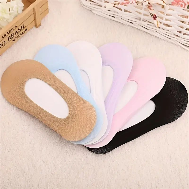 Summer High-Elastic Ultra-Thin Invisible Women’s Anti-Slip Low Cut Boat Socks MUVAYA