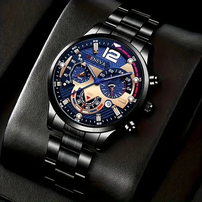 Simple Fashion Men's Steel Band Quartz Watch MUVAYA