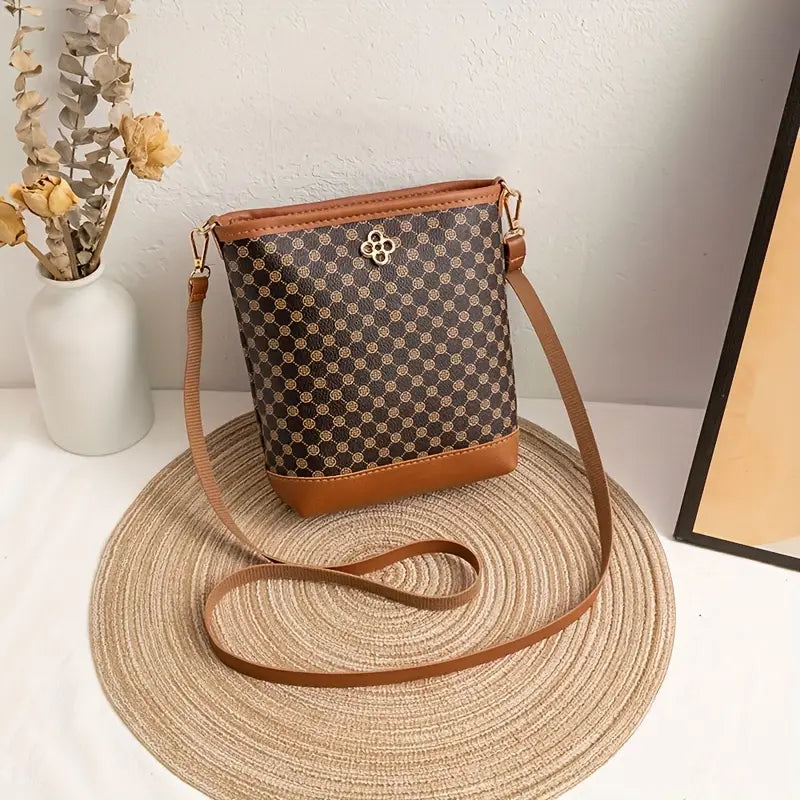 Vintage Geometric Pattern Crossbody Bag for Women MUVAYA