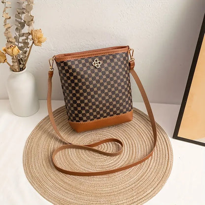 Vintage Geometric Pattern Crossbody Bag for Women MUVAYA