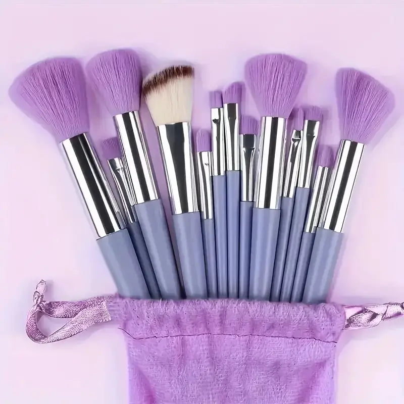 17pcs Makeup Brush Set – Complete Kit with Puffs & Blender MUVAYA