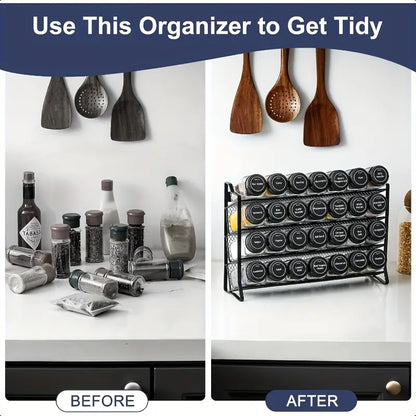 4-Tier Metal Spice Rack Organizer MUVAYA