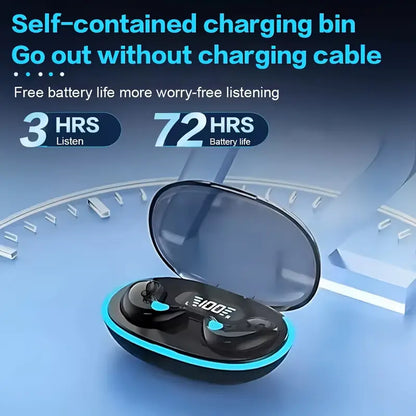 X55 Comfort Sleep Wireless Earbuds with LED Light and Transparent Lid MUVAYA