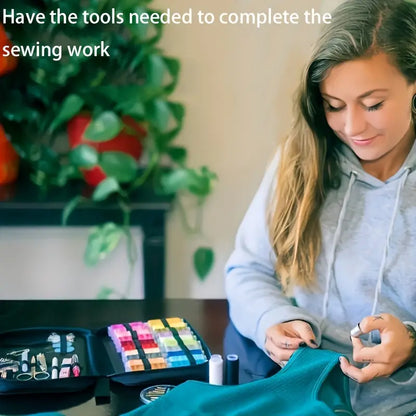 100pcs Multi-Sew Kit with 24-Color Thread, Needles, and Accessories MUVAYA