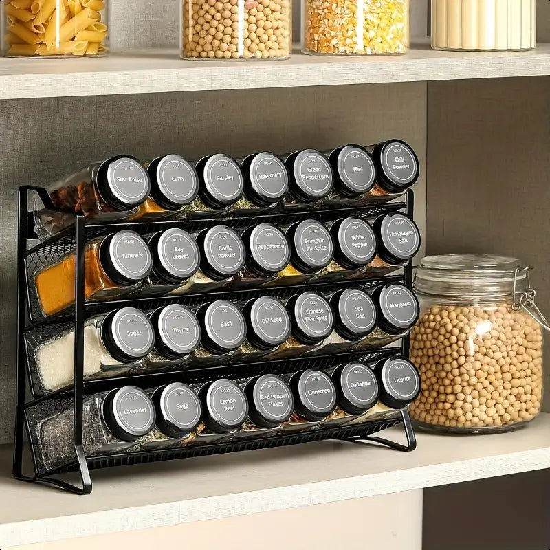 4-Tier Metal Spice Rack Organizer MUVAYA