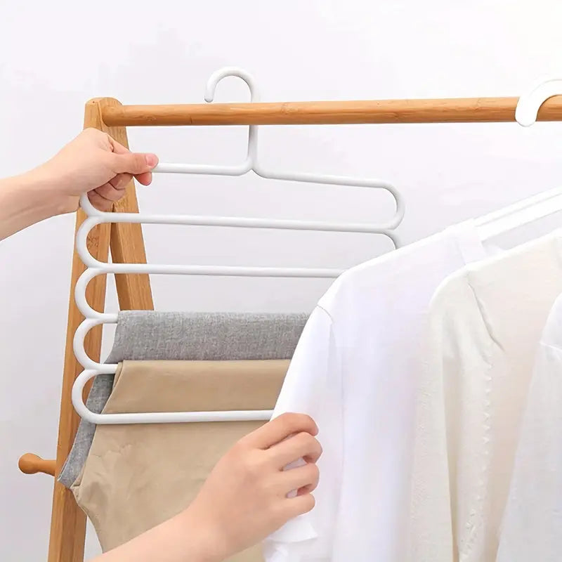 Multifunctional 5-Layer Plastic Trouser Hanger MUVAYA