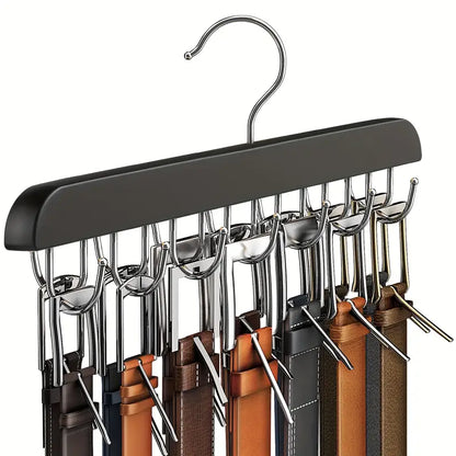 Large Capacity Belt Storage Organizer with 14 Heavy-Duty Hooks MUVAYA