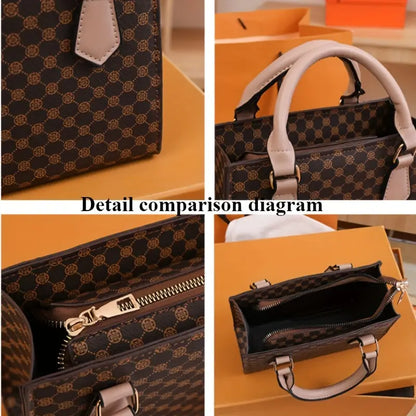 Women's Vintage Geometric Print Crossbody Tote Bag MUVAYA