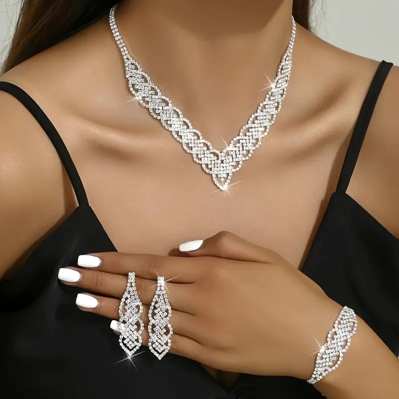 Elegant Rhinestone Jewelry Set MUVAYA