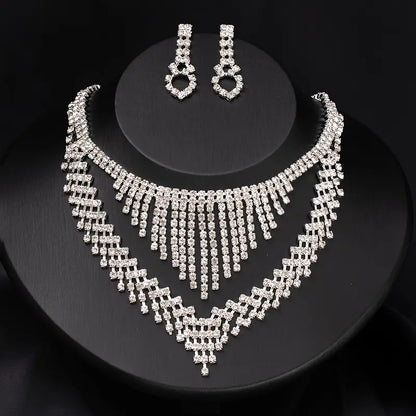 Elegant Luxury Necklace and Earrings Set MUVAYA