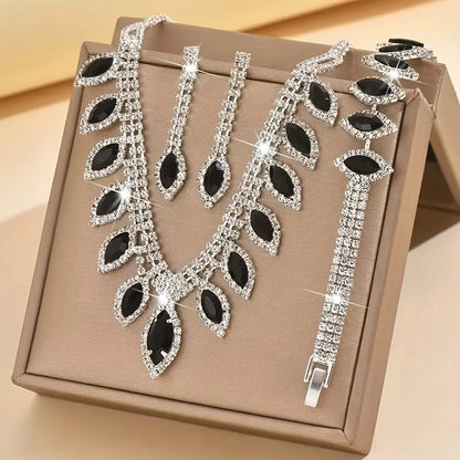 3pcs Fashion Jewelry Set Earrings Necklace Bracelet MUVAYA