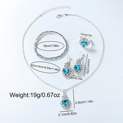 Women's Fashion Quartz Watch with 5pcs Jewelry Set MUVAYA