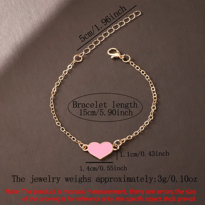 4pcs Women’s Elegant Square Digital Watches with Heart Charms MUVAYA