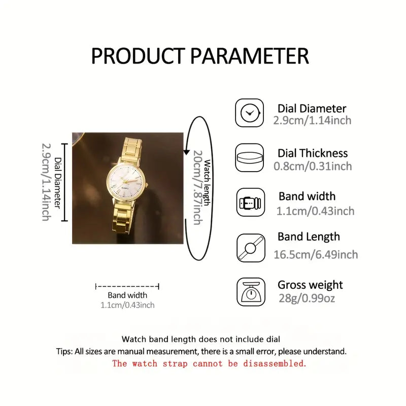 Women’s Quartz Watch with Bracelet – Elegant Timepiece Gift Set MUVAYA