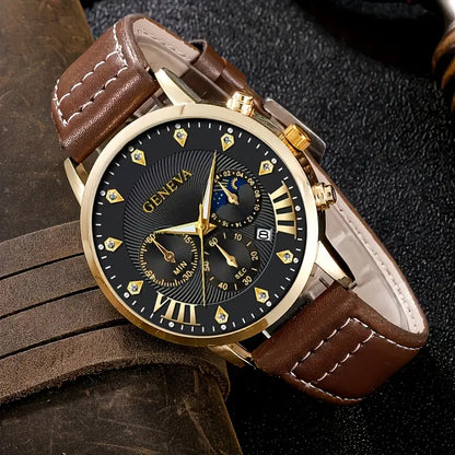 4pcs Fashionable Alloy Case Wristwatch and Scorpion Bracelet Set MUVAYA