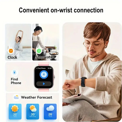 Full Touch Smartwatch with Wireless Calling and Fitness Tracker MUVAYA