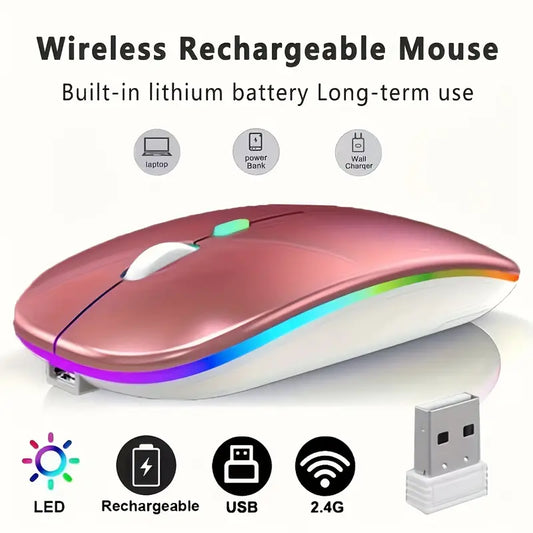 Wireless Gaming Mouse with Bluetooth 5.2 and USB-C Rechargeable Battery MUVAYA