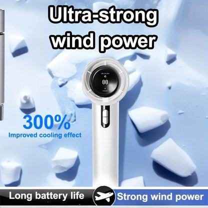 AI00 Handheld Turbo Fan 13000 RPM – High-Speed USB-C Portable Cooling Fan MUVAYA