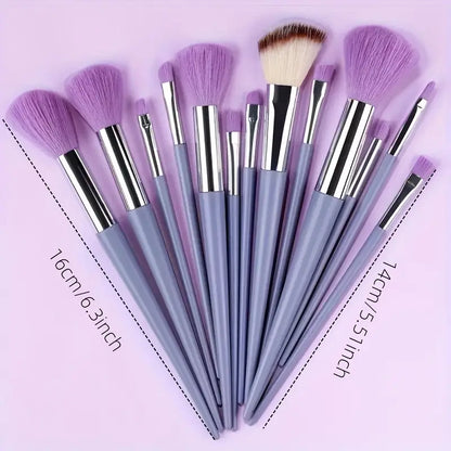 17pcs Makeup Brush Set – Complete Kit with Puffs & Blender MUVAYA