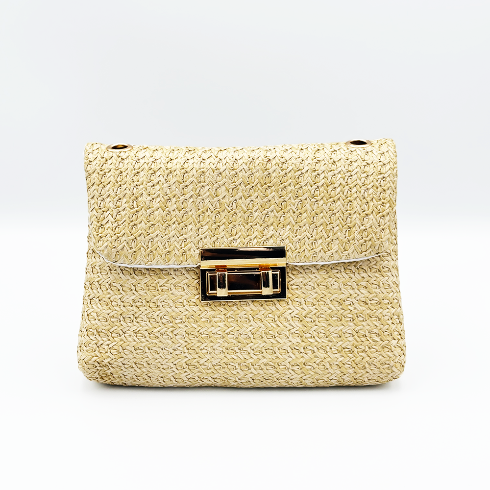 Women's Crossbody Bag With Chain Strap - Khaki MUVAYA