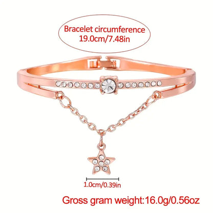 2pcs Stylish Magnetic LED Square Watch and Star Bracelet Set MUVAYA