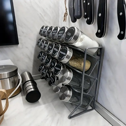 4-Tier Metal Spice Rack Organizer MUVAYA