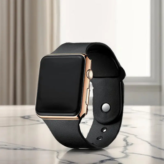 4pcs Women’s Elegant Square Digital Watches with Heart Charms MUVAYA