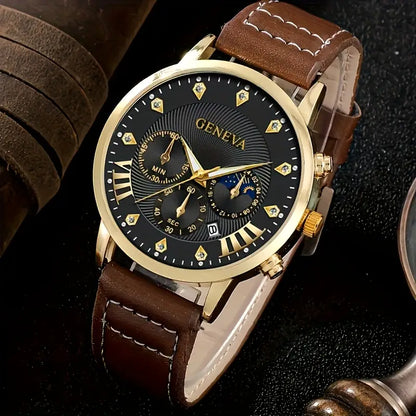 4pcs Fashionable Alloy Case Wristwatch and Scorpion Bracelet Set MUVAYA