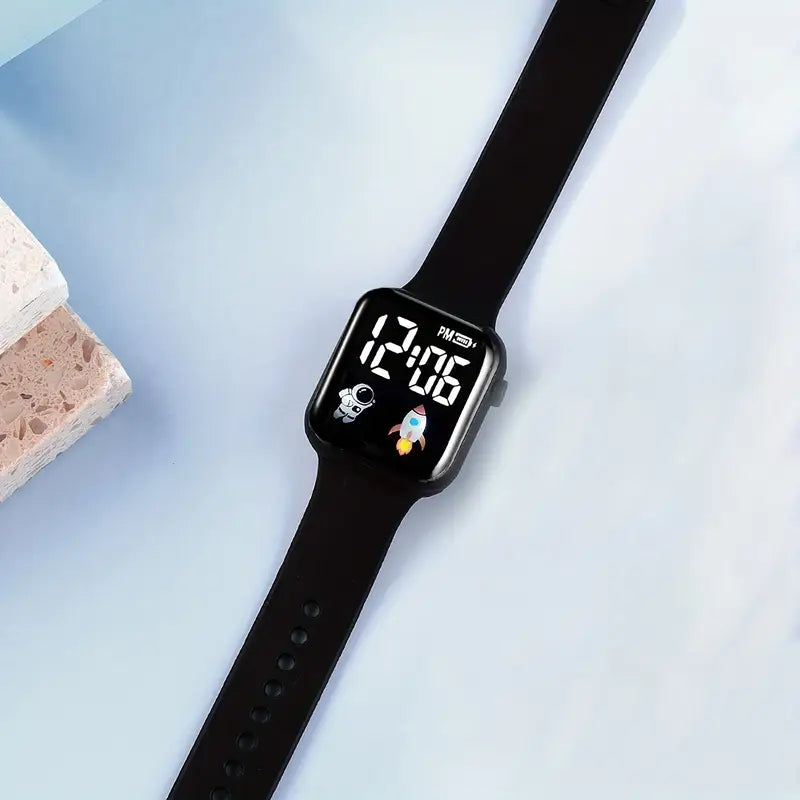 4PCS Wristwatch and Astronaut Magnetic Pendant Bracelet Set for Boys and Girls MUVAYA