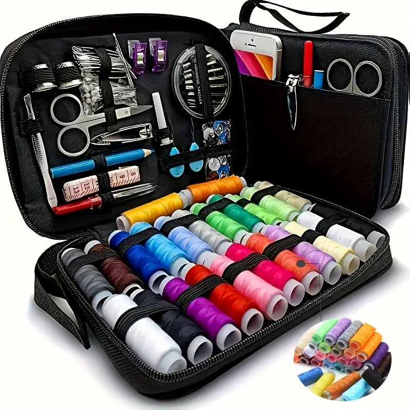 100pcs Multi-Sew Kit with 24-Color Thread, Needles, and Accessories MUVAYA
