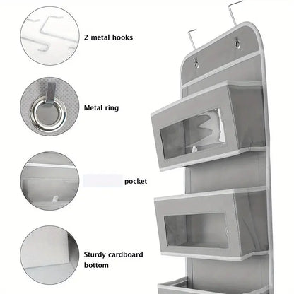 Heavy-Duty 5-Tier Behind-Door Organizer Rack MUVAYA